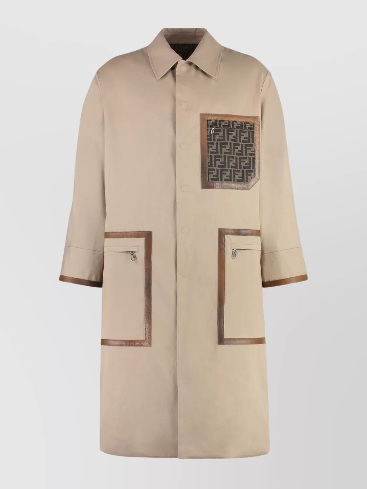 Fendi Reversible Trench Coat With Back Slit