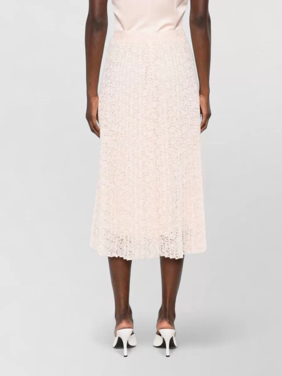 Ermanno Scervino Long A Line Lace Midi Pleated Skirt