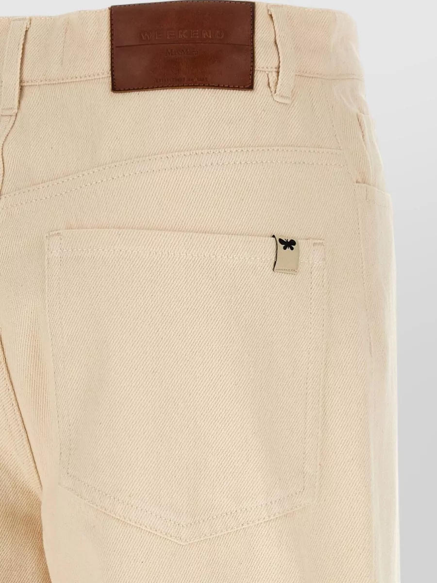 Weekend Max Mara Cotton High-Rise Wide-Leg Cropped Trousers