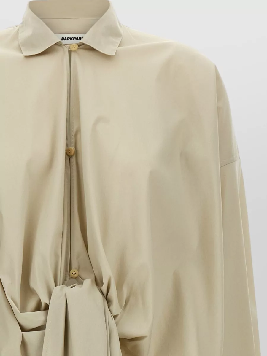 Darkpark Romy Longline Shirt Pleated Back Collar