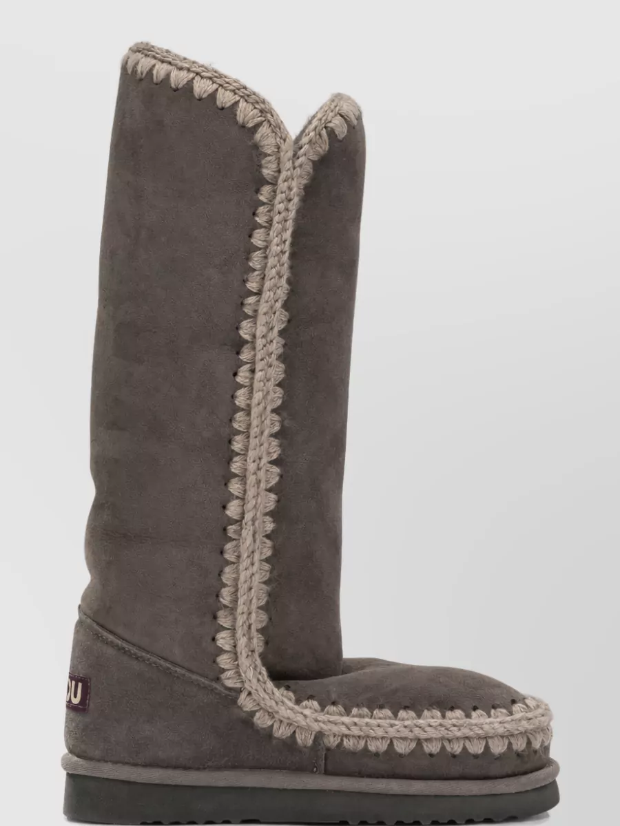 Mou Sheepskin Leather Slippers