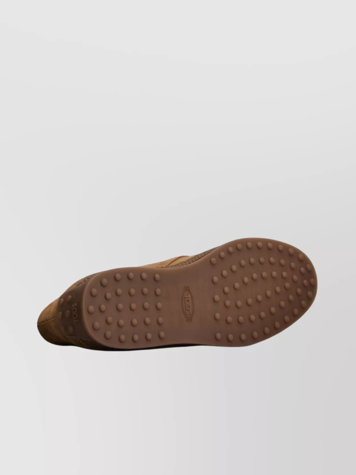 Tod's Round Toe Suede Ankle Boots With Rubber Sole