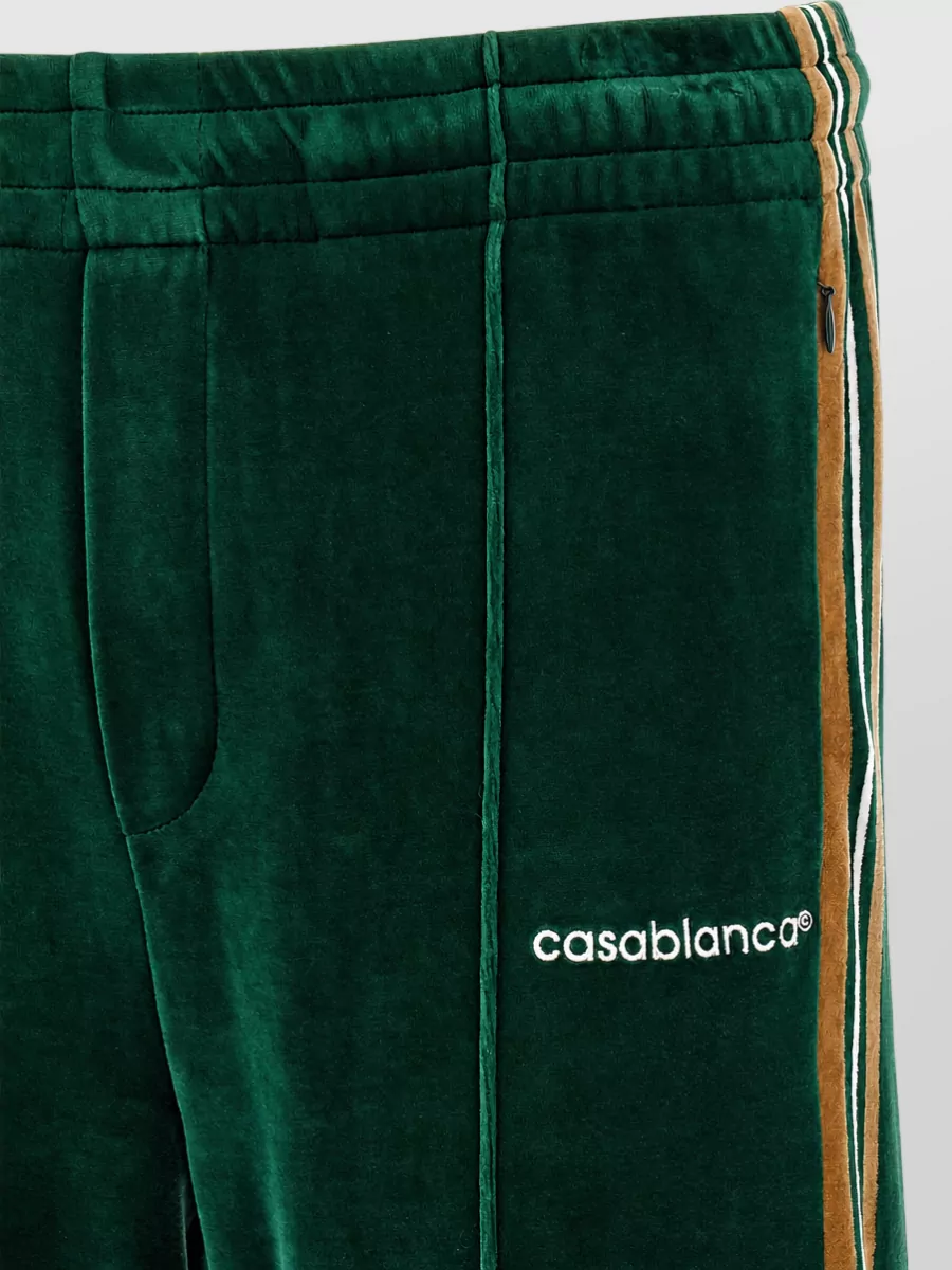 Casablanca Velvet Straight Leg Track Pants