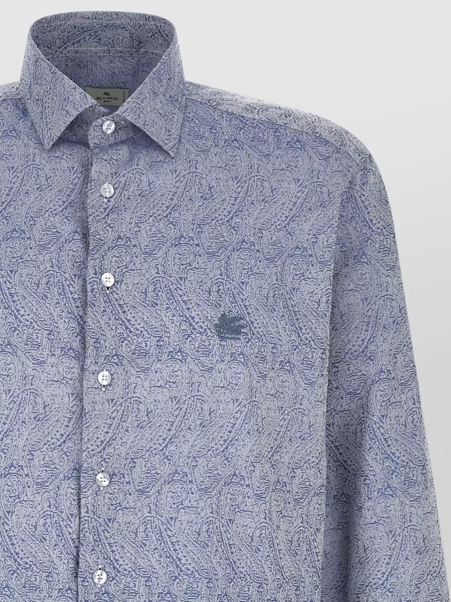 Etro Long Sleeve Shirt Paisley Button Down Collar