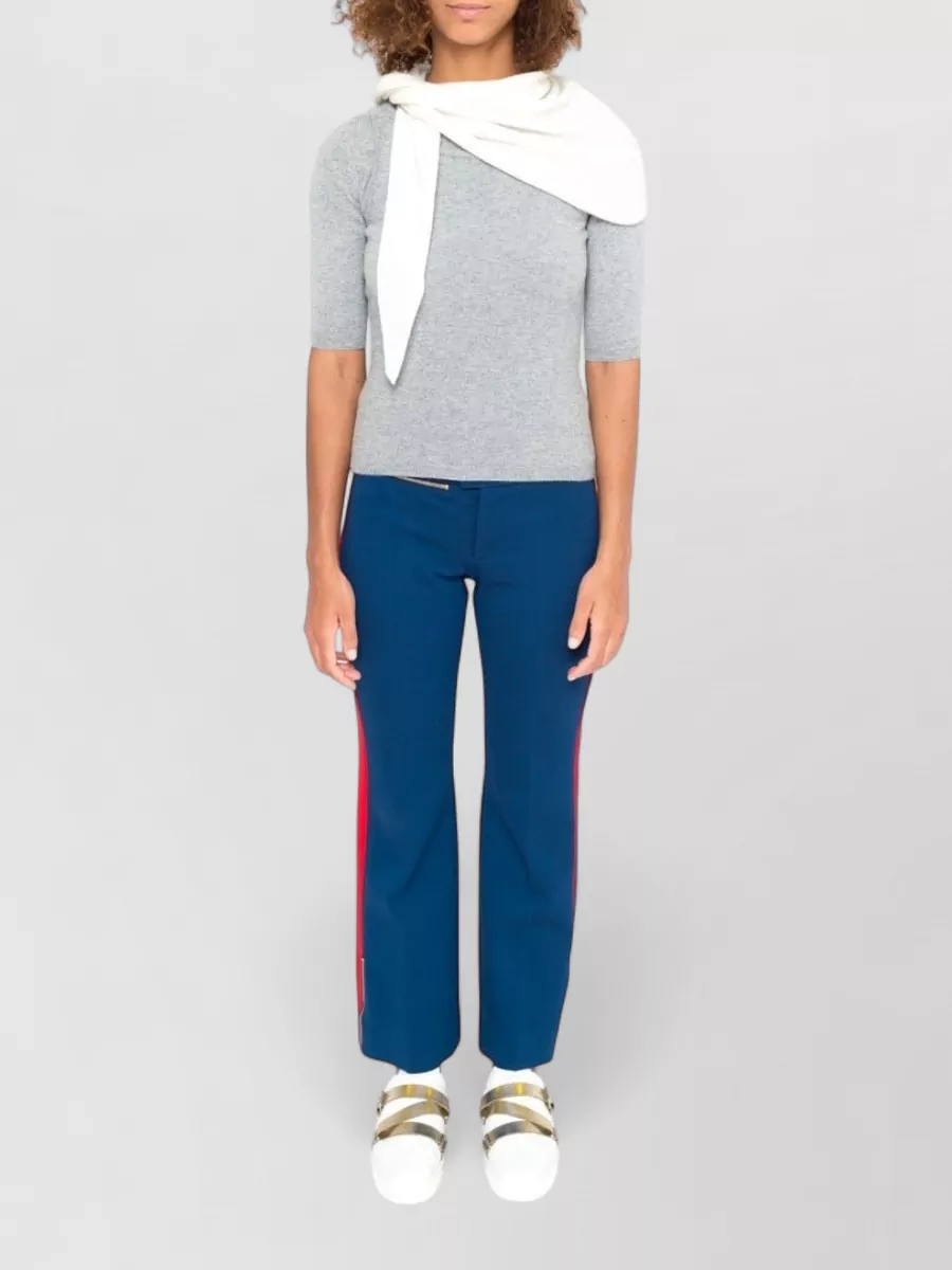 La Rose cashmere 3/4-sleeve knit top