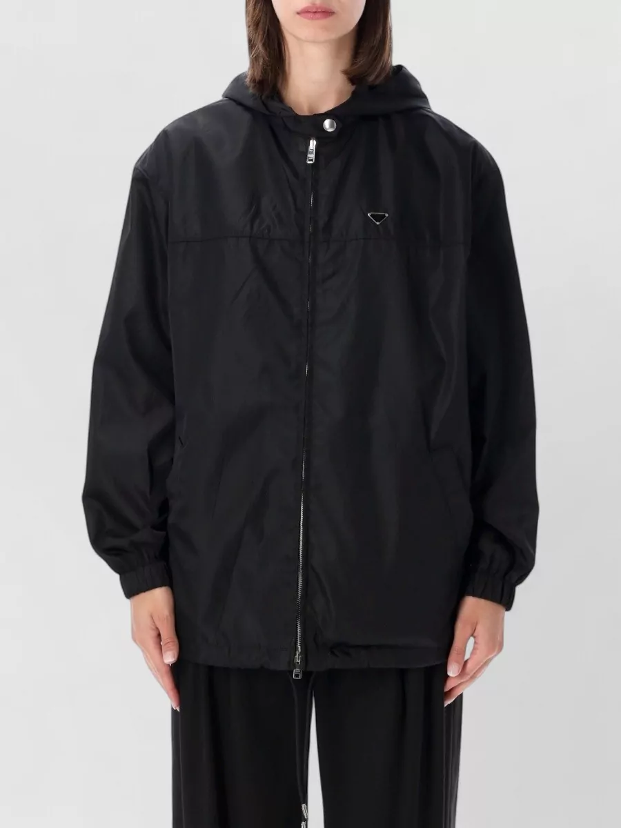 Prada Recycled nylon hooded parka coat