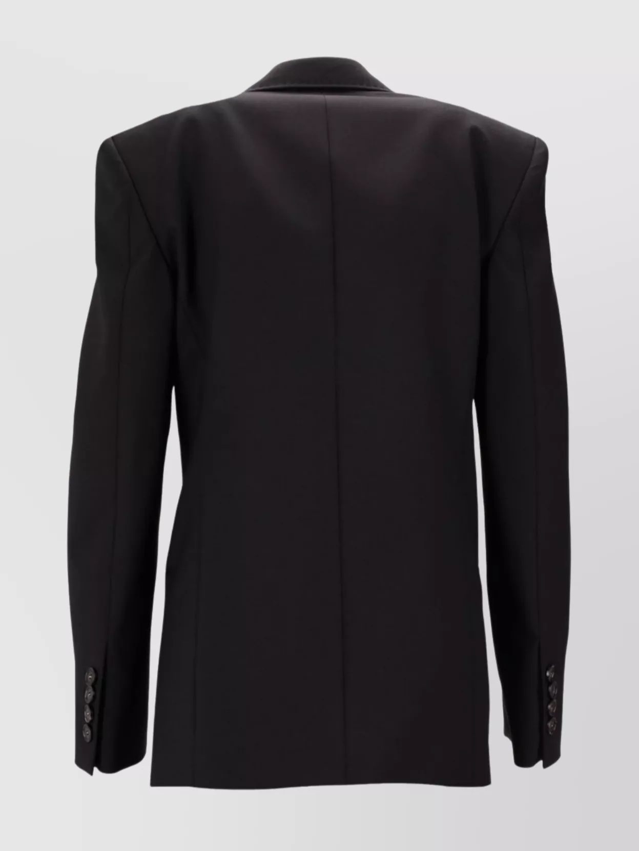 Stella Mccartney Tailored Canvas Jacket Notched Lapels In Black