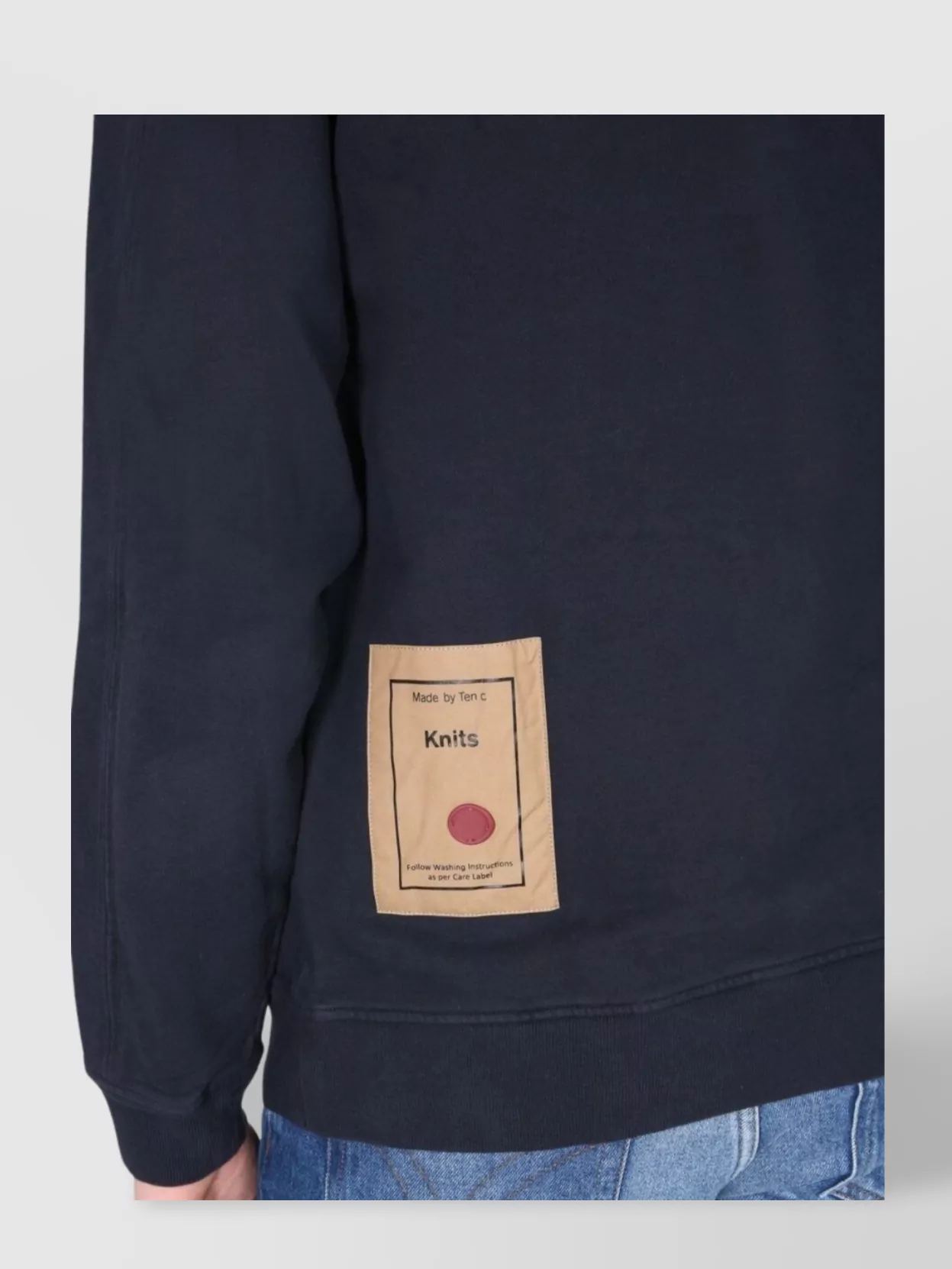 Ten C Patch Detail Raglan Sleeve Sweater