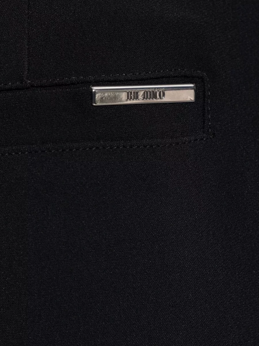 The Attico Wide Leg Trousers Belted Waist Back Pocket