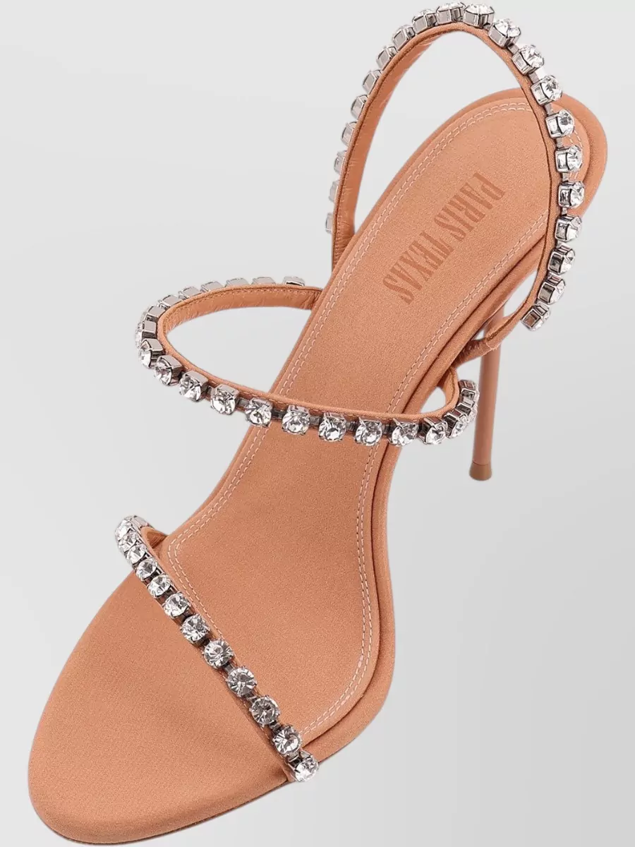Paris Texas Lidia Satin Sandals Crystal Strap Detail
