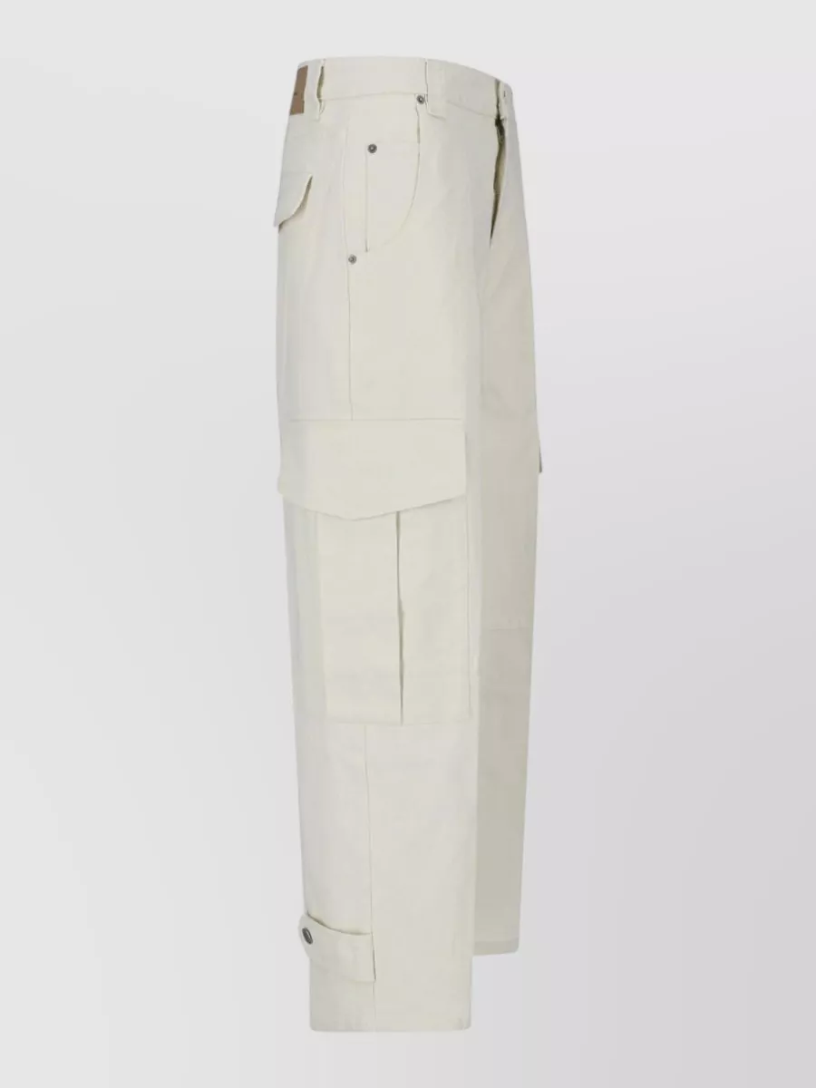 Ami Paris Cotton Straight-Leg Pants