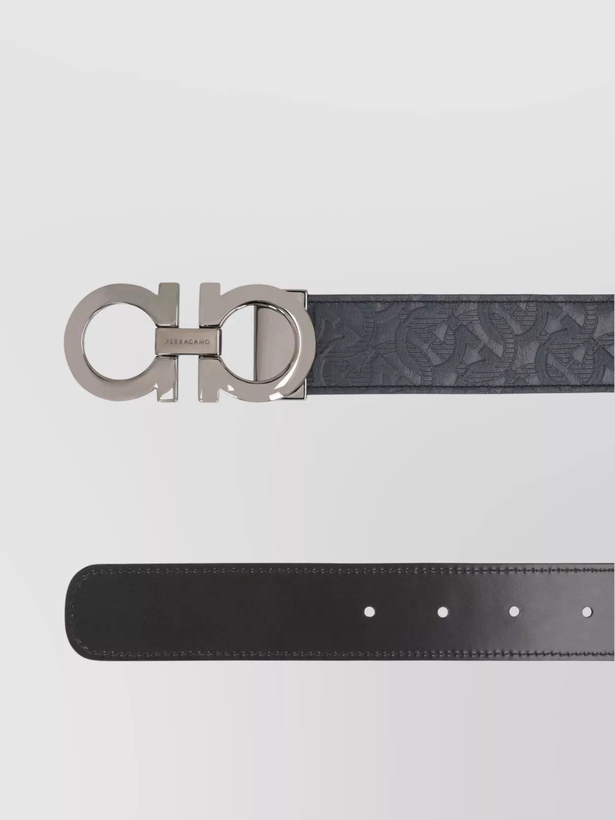 Ferragamo Logo Buckle Leather Belt