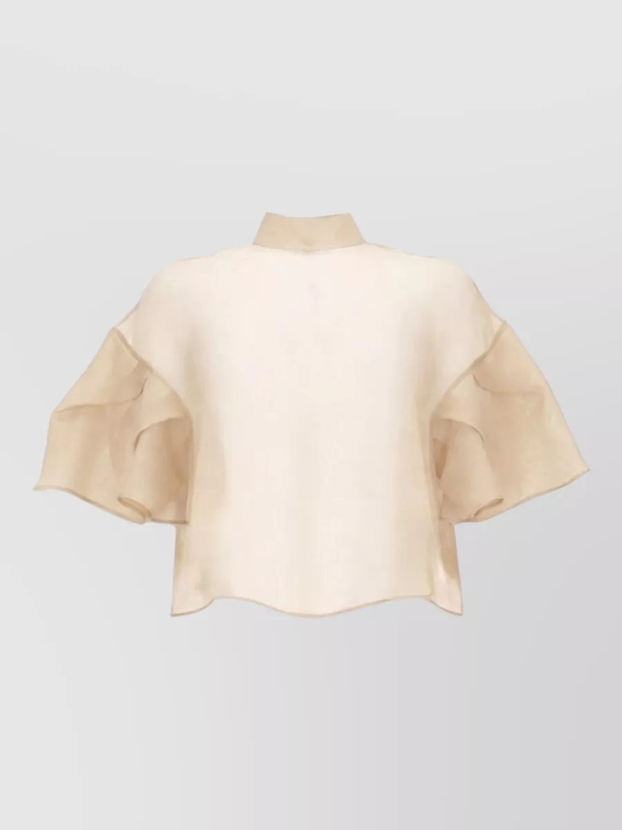 Max Mara Silk Cropped Blouse