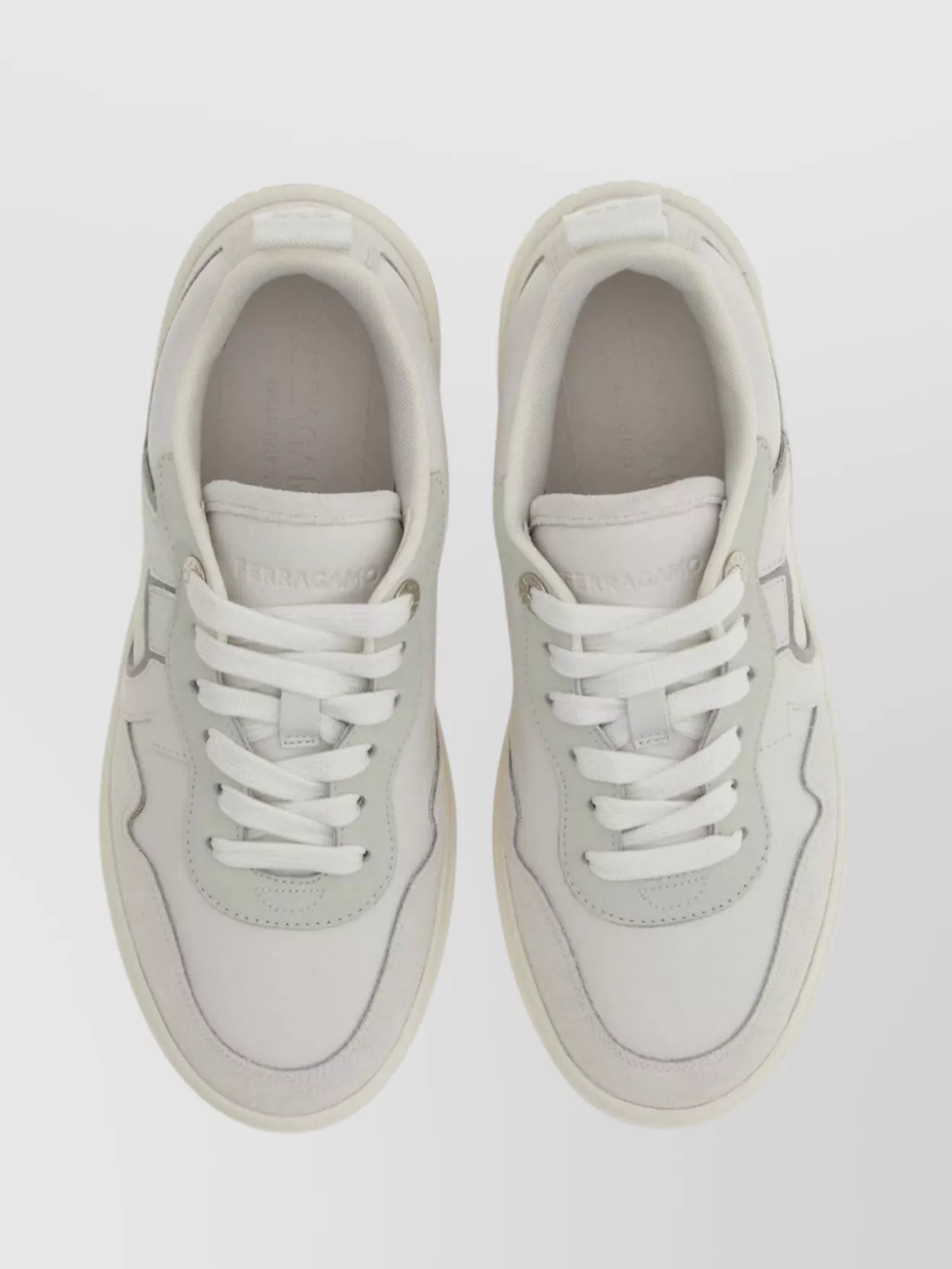 Ferragamo Gancini Print Leather Sneakers
