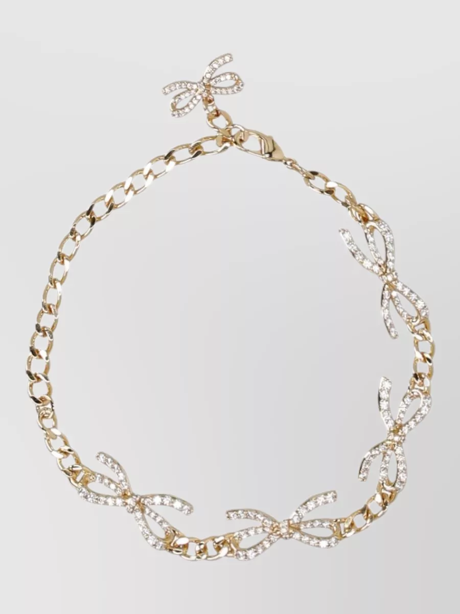 Self-portrait Gold Plated Brass Bracelet Iconic Bow