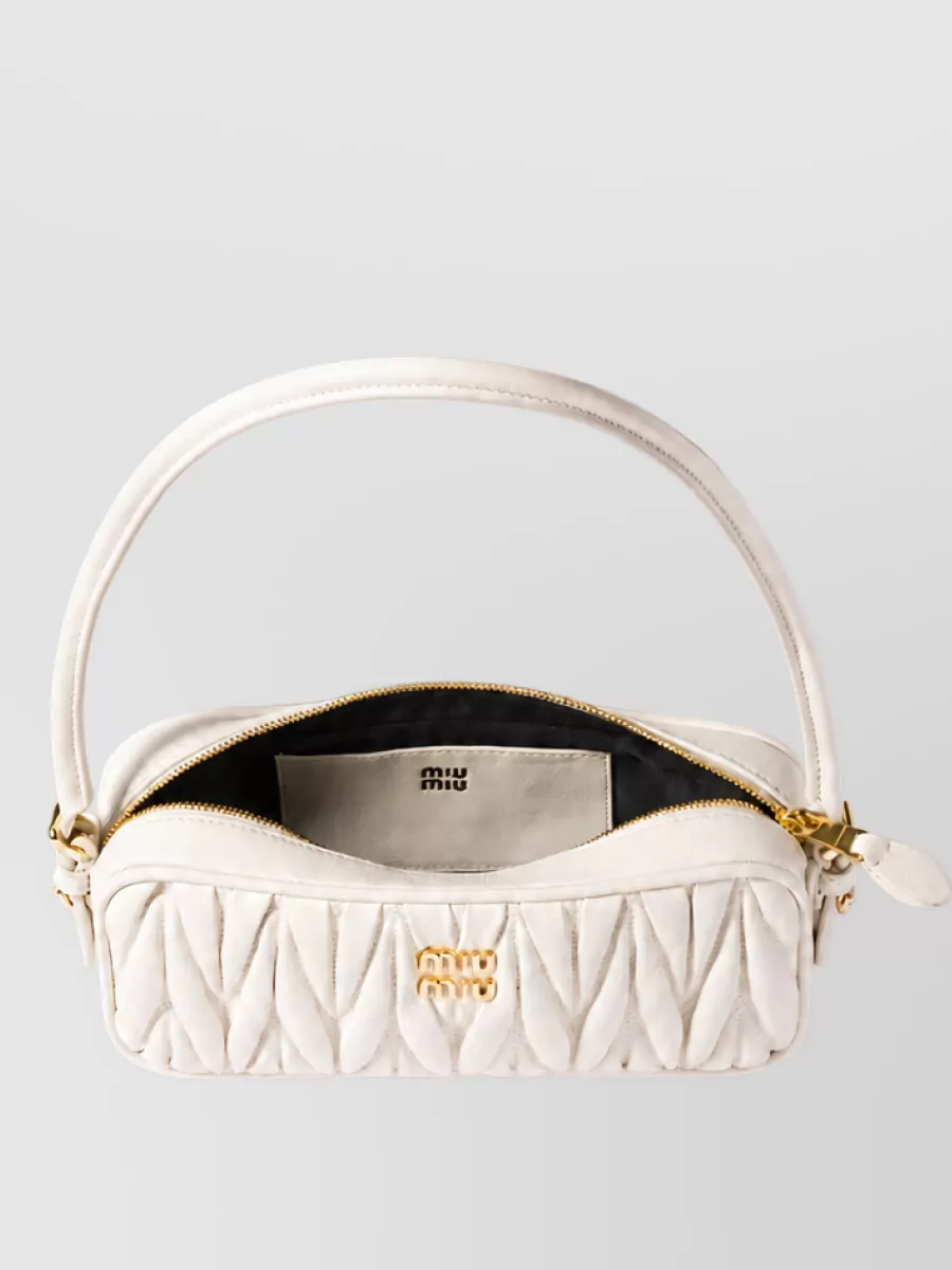 Miu Miu Matelassé Lamb Leather Shoulder Bag