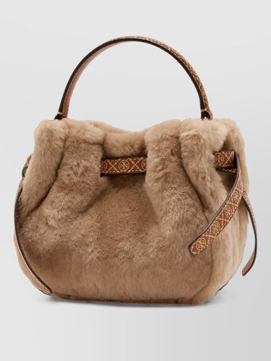 Tory Burch mini bucket lamb fur bucket bag