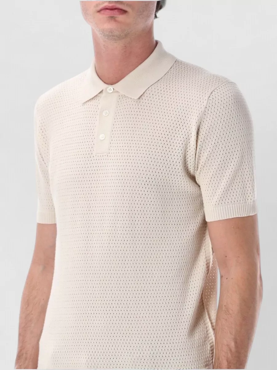 Roberto Collina Mesh Cotton Polo Shirt