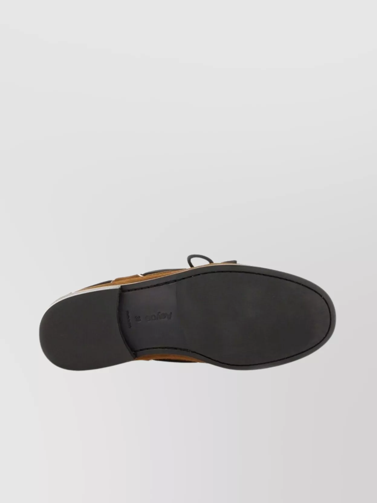 Aeyde Eyelet Lace Loafers Rubber Sole Suede Finish