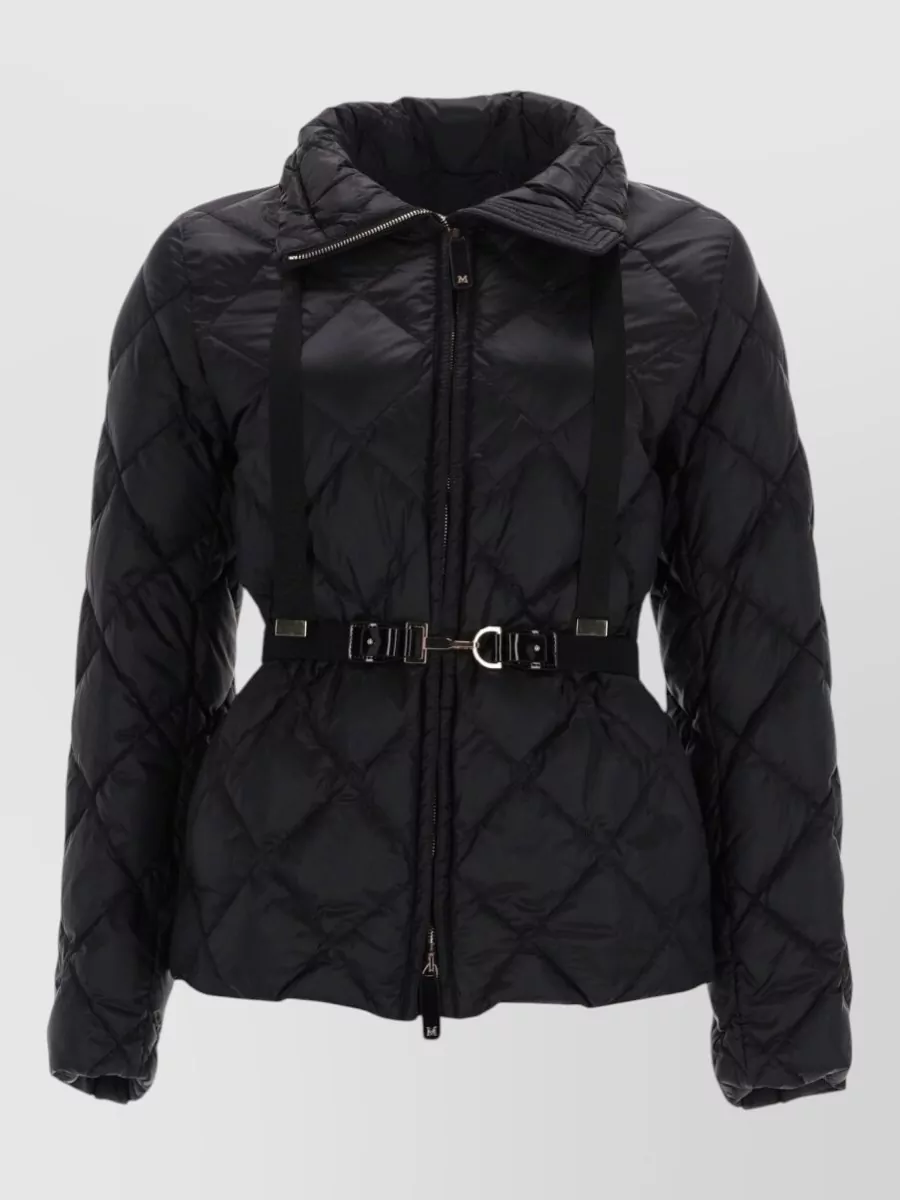 S Max Mara quilted belted parka coat