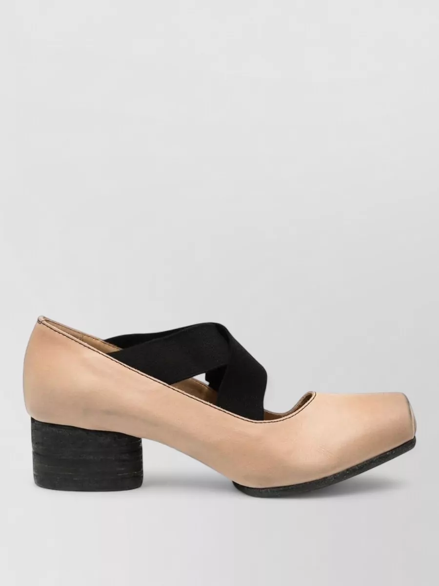 Uma Wang Leather Square-Toe Ballet Flats
