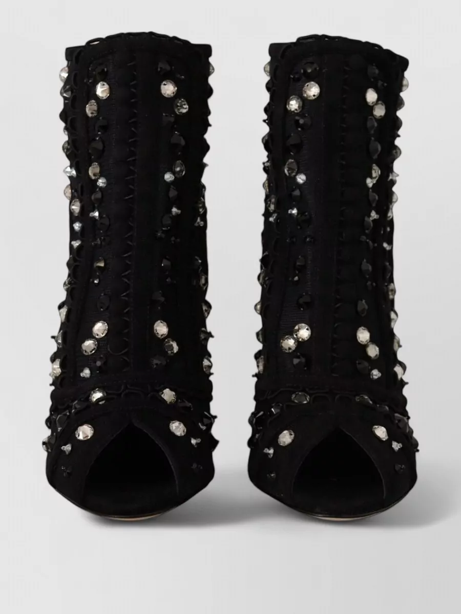 Dolce&Gabbana Crystal-Embellished Ankle Boots