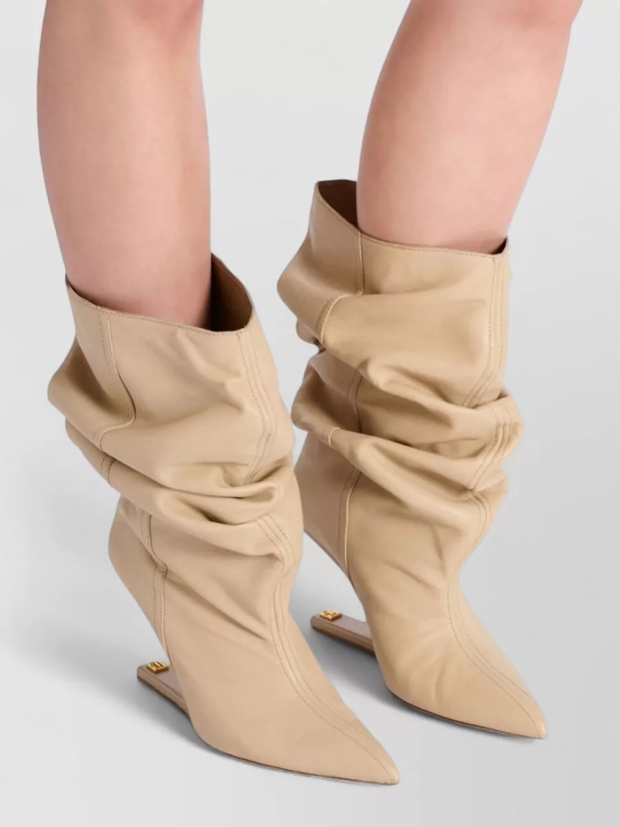 Balmain Leather Ankle Boots