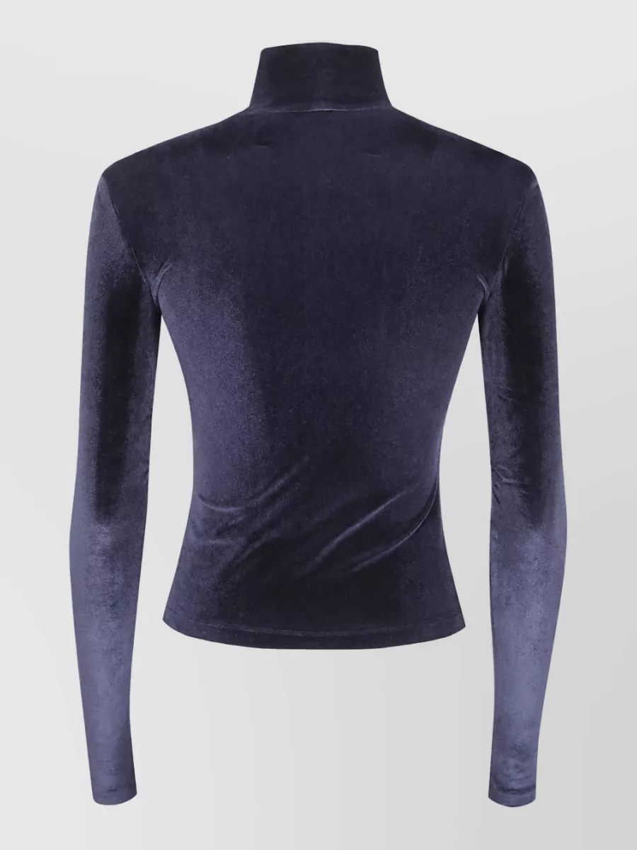 Marine Serre Velvet Long-Sleeve Top