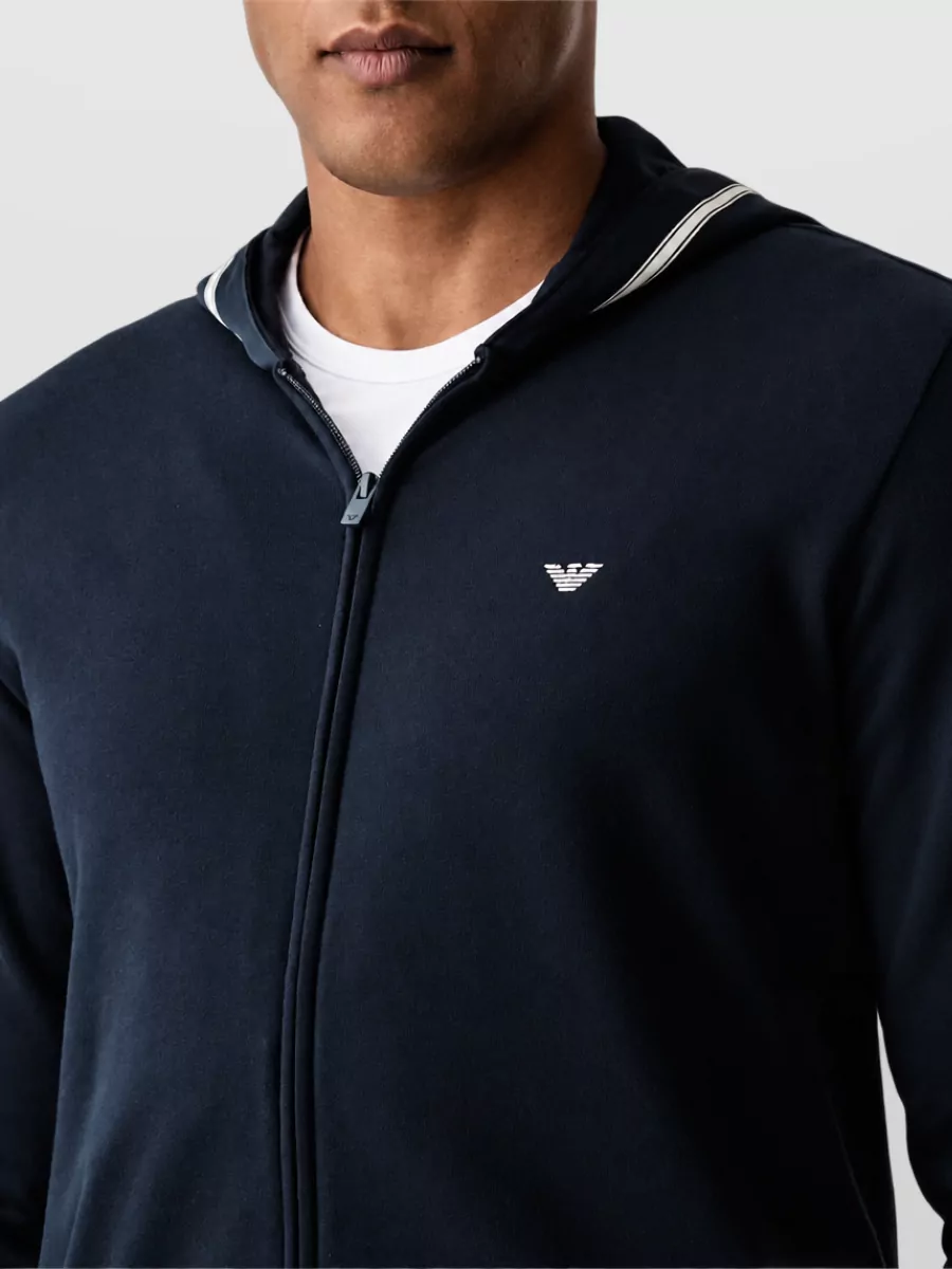 Emporio Armani Ribbed Hooded Jacket