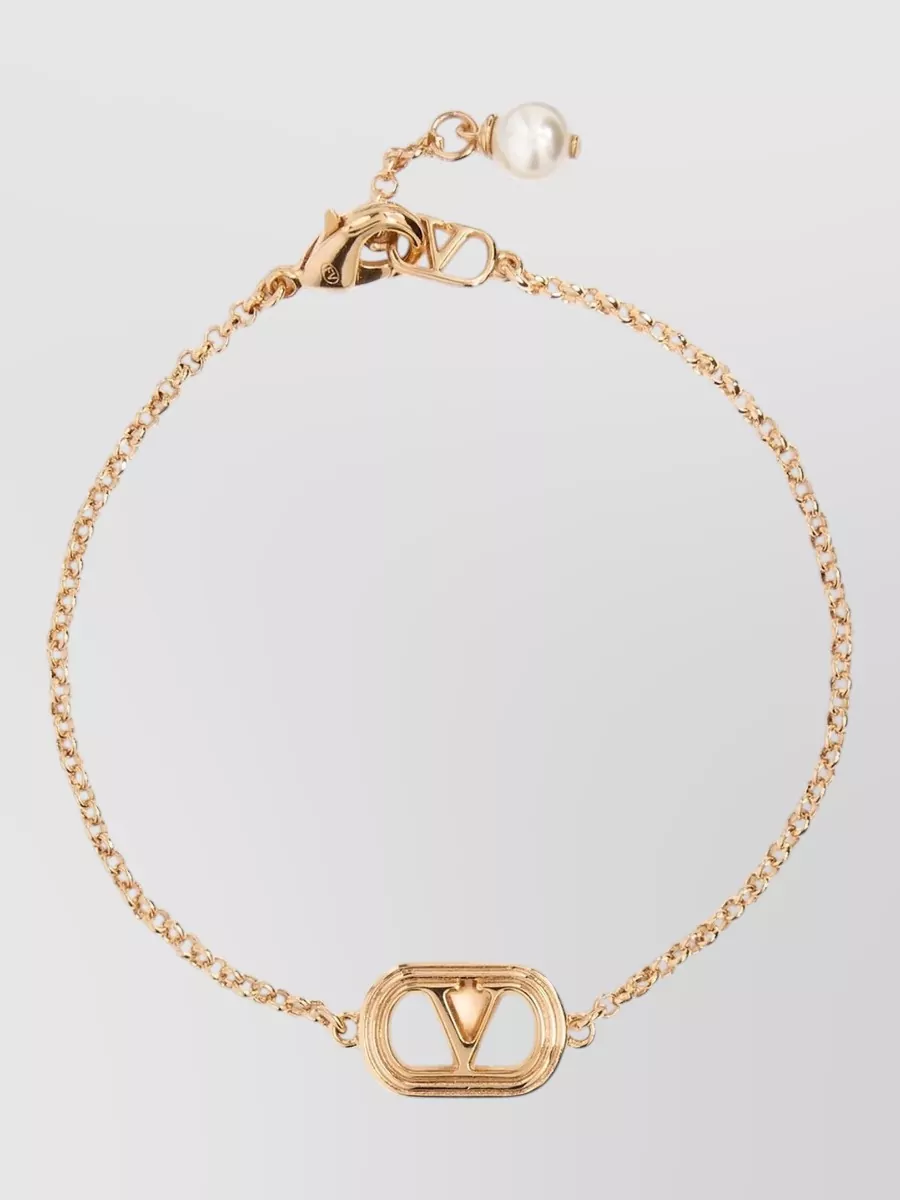 Valentino Garavani Metal And Pearl Bracelet