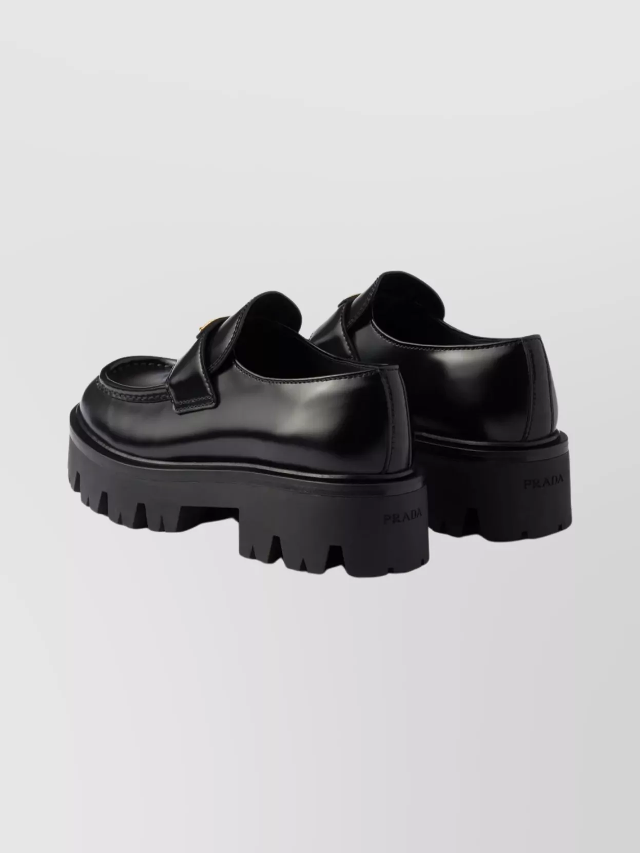 Prada Modern Loafers With Chunky Sole Design