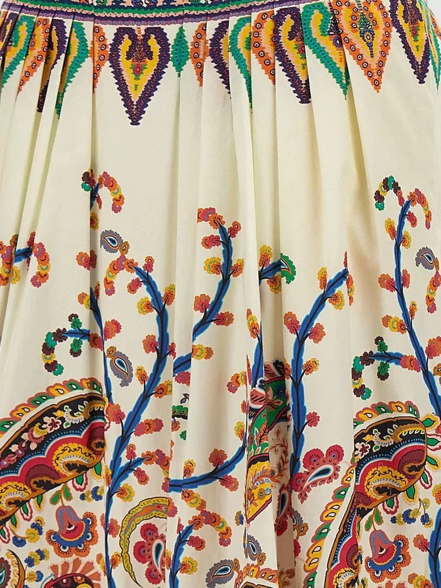 Etro Cotton Pleated Skirt