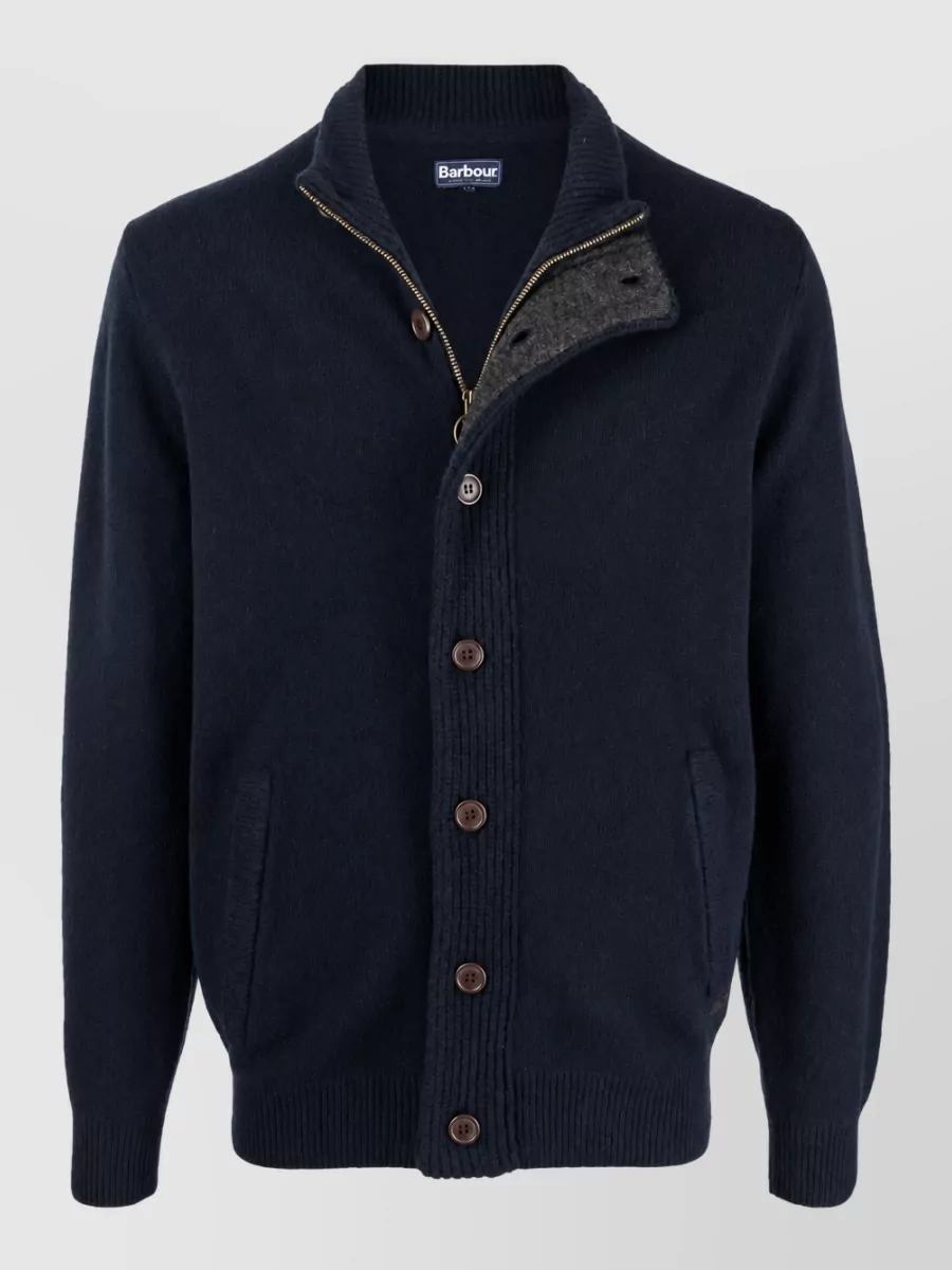Barbour half zip knit sweater