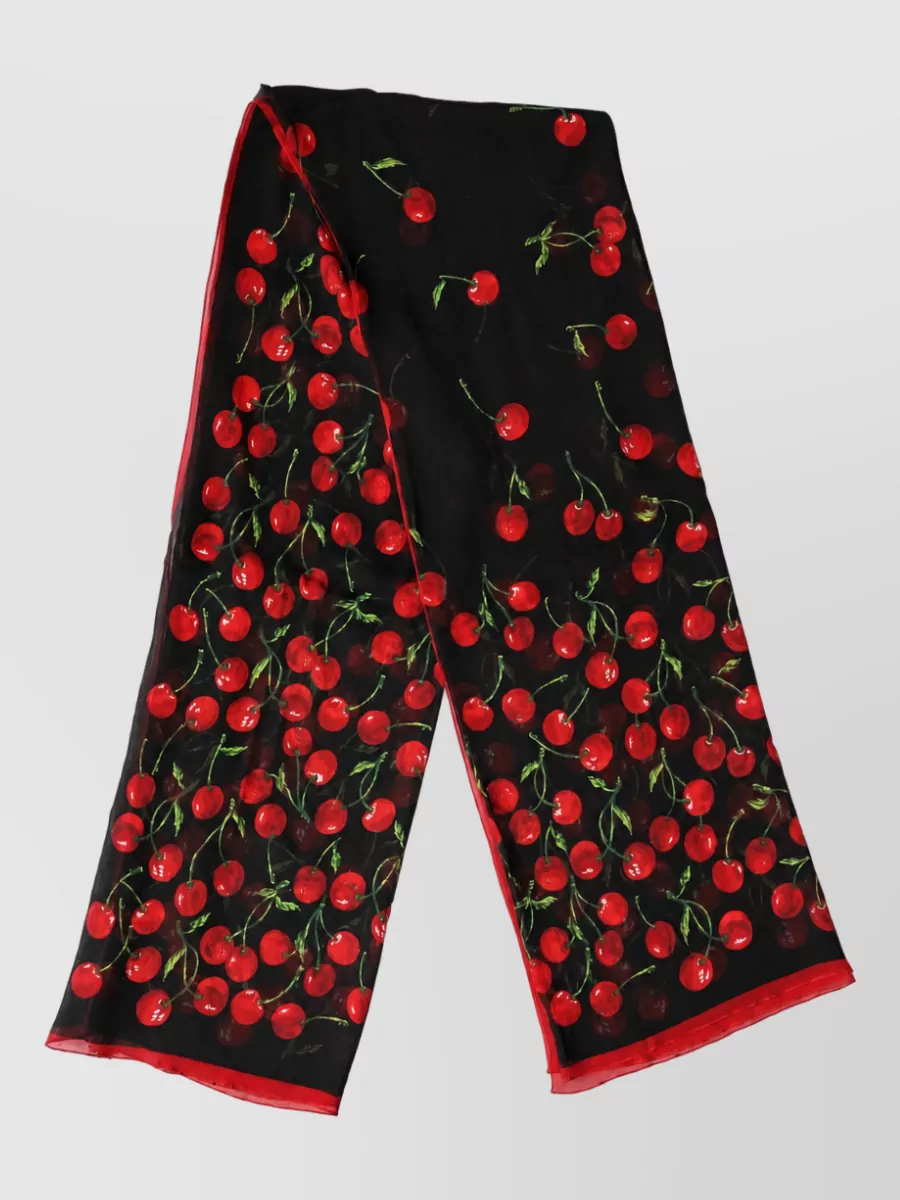 Dolce&Gabbana silk cherry print scarf