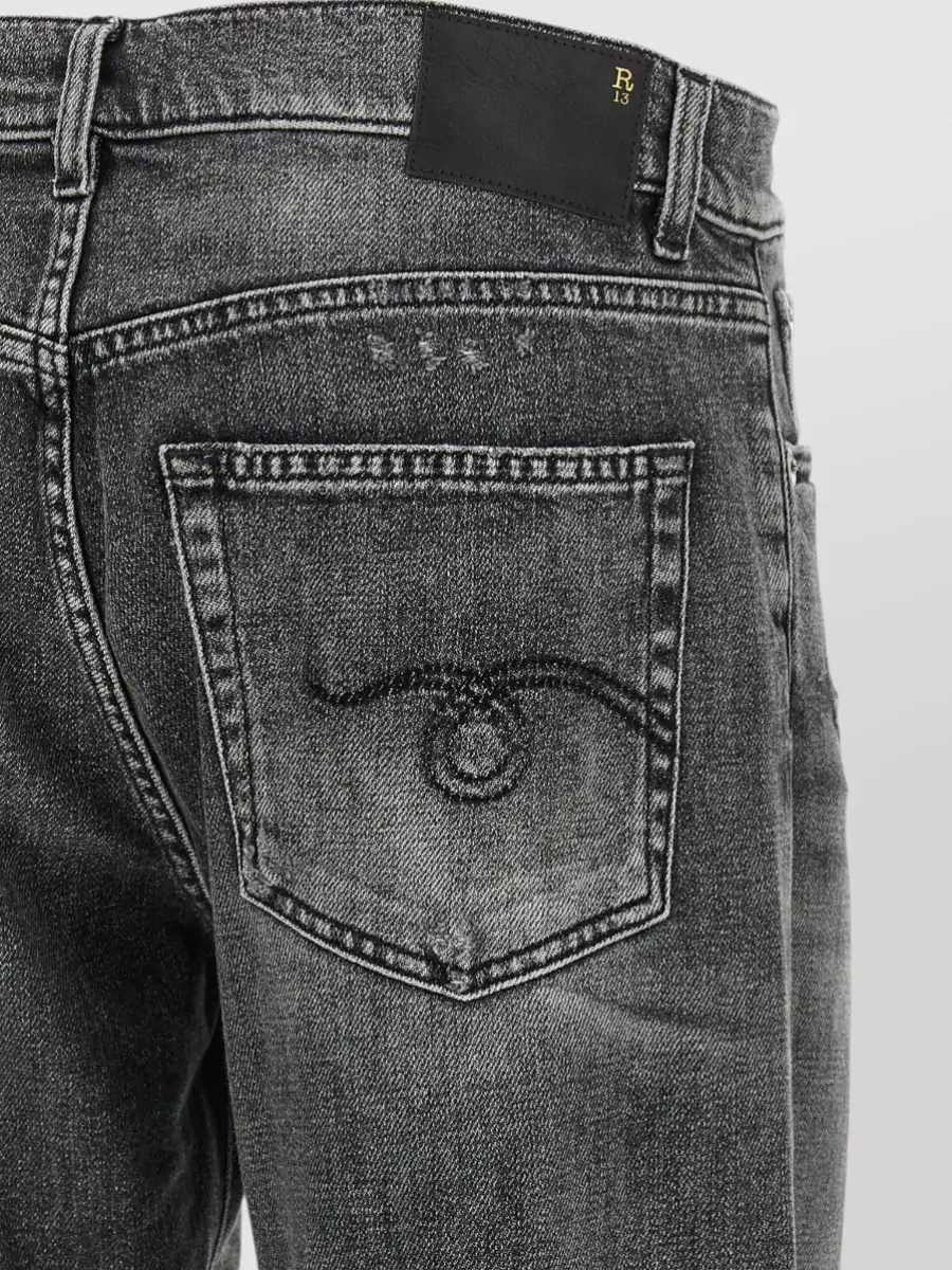 R13 Denim Straight Leg Jeans