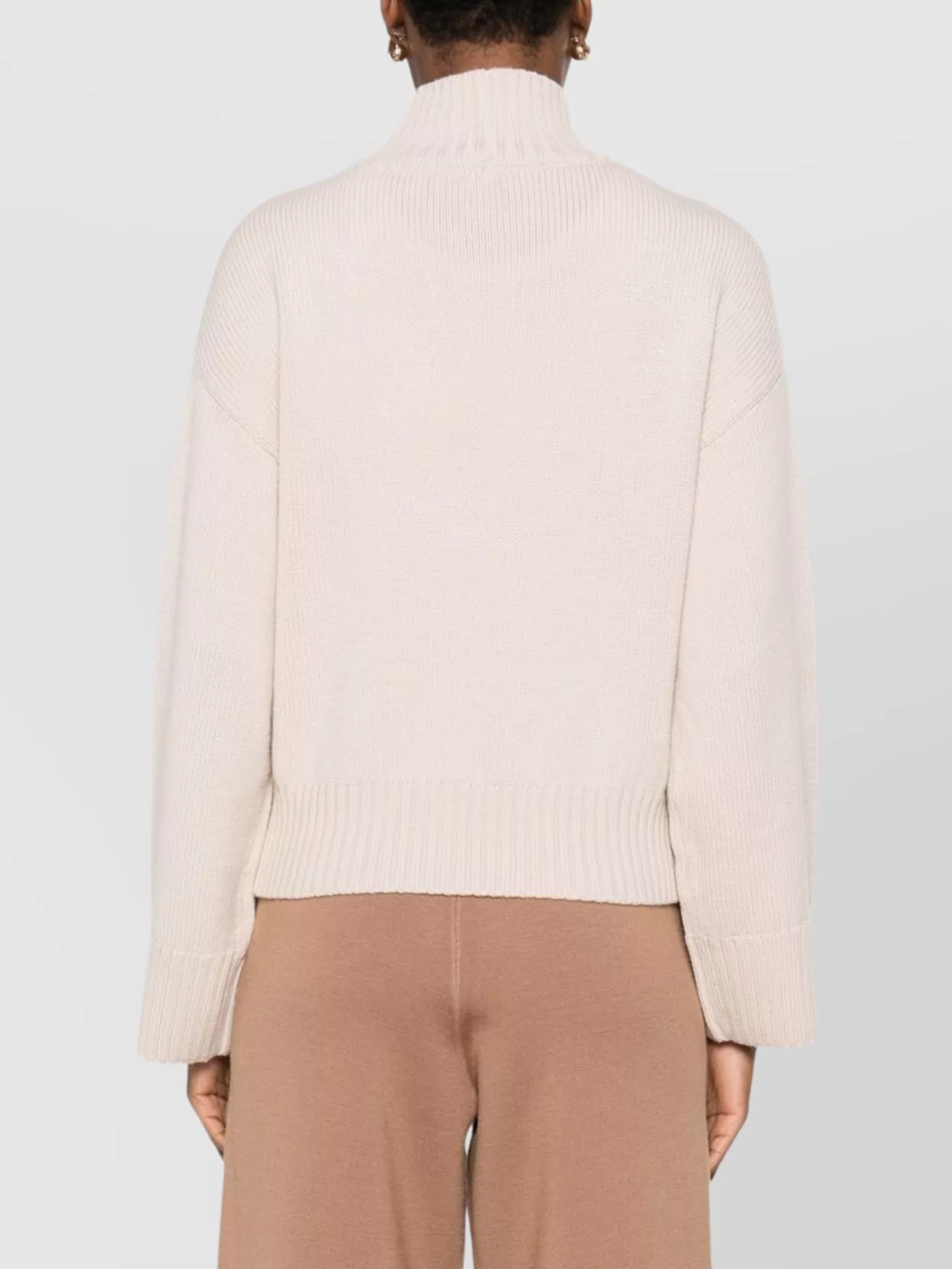Fabiana Filippi Wool Turtleneck Sweater With Dropped Shoulders