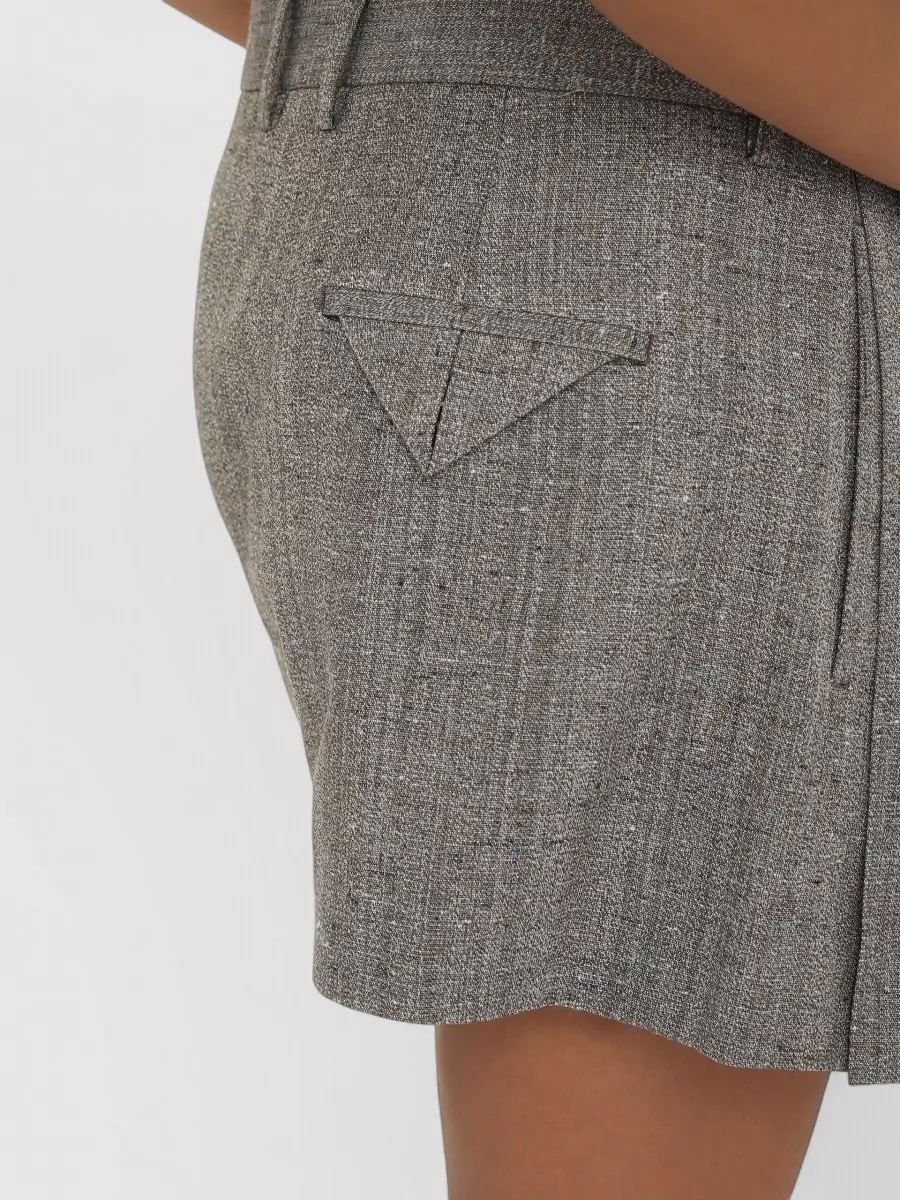 Bottega Veneta Silk Pleated Skirt