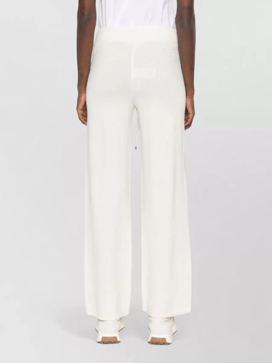 Ermanno Firenze Fine-Knit Wool Wide-Leg Trousers