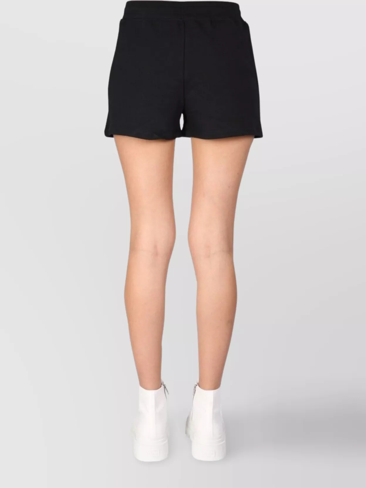 Moschino Logo Embroidered Elastic Waistband Shorts