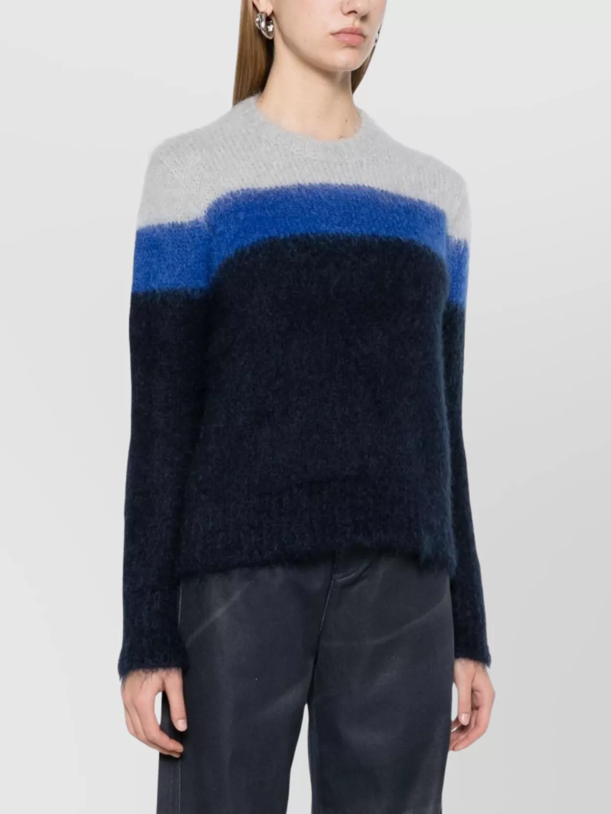 Emporio Armani Brushed Crew Neck Knit Sweater