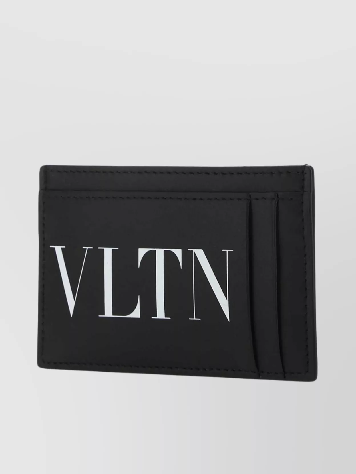 Shop Valentino Leather Card Holder Logo Detail