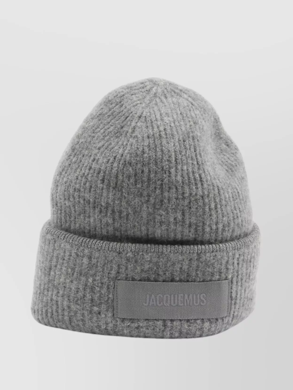 Jacquemus Ribbed Knit Beanie With Contrasting Folded Brim