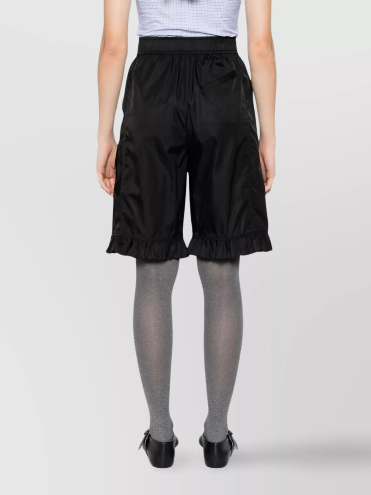 Ganni Flap Pocket Ruffle Hem Shorts