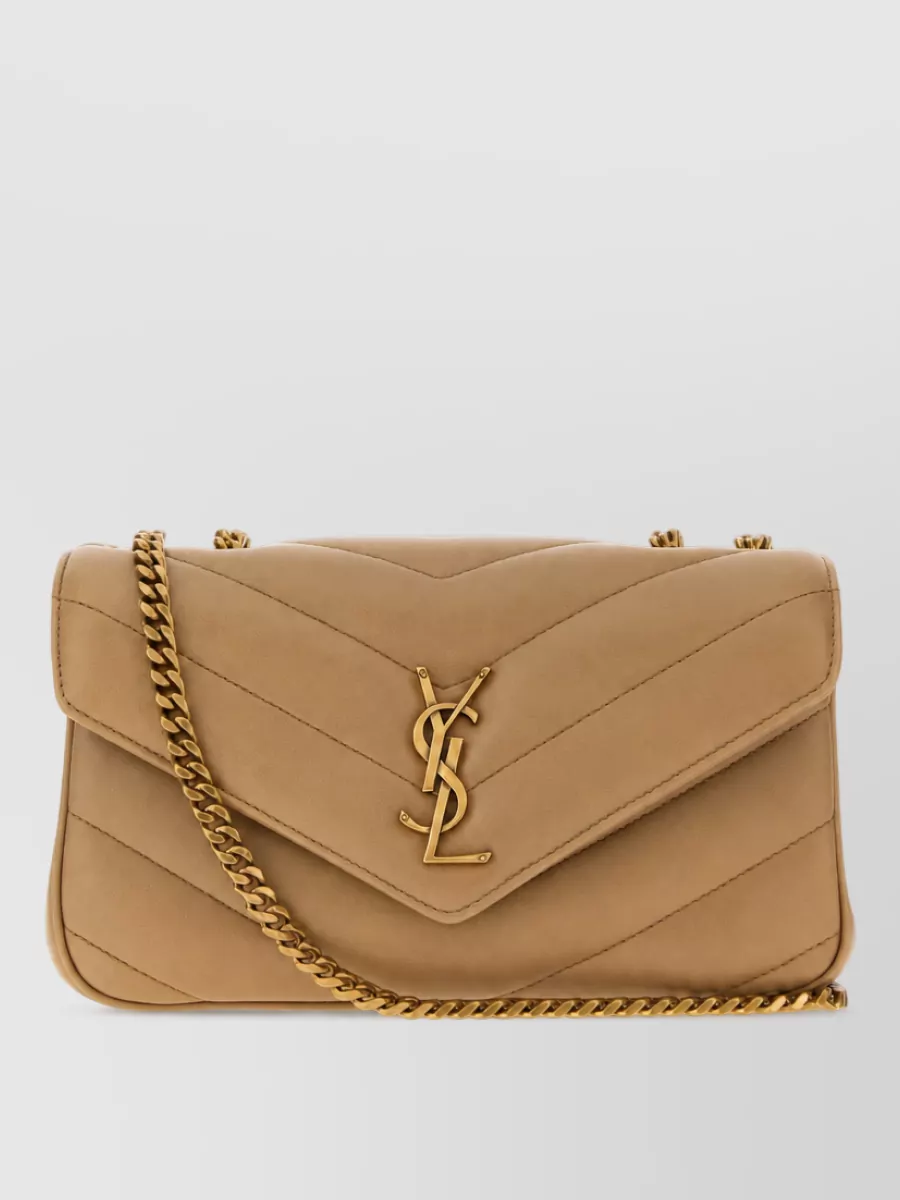 Saint Laurent lou lou small leather clutch bag