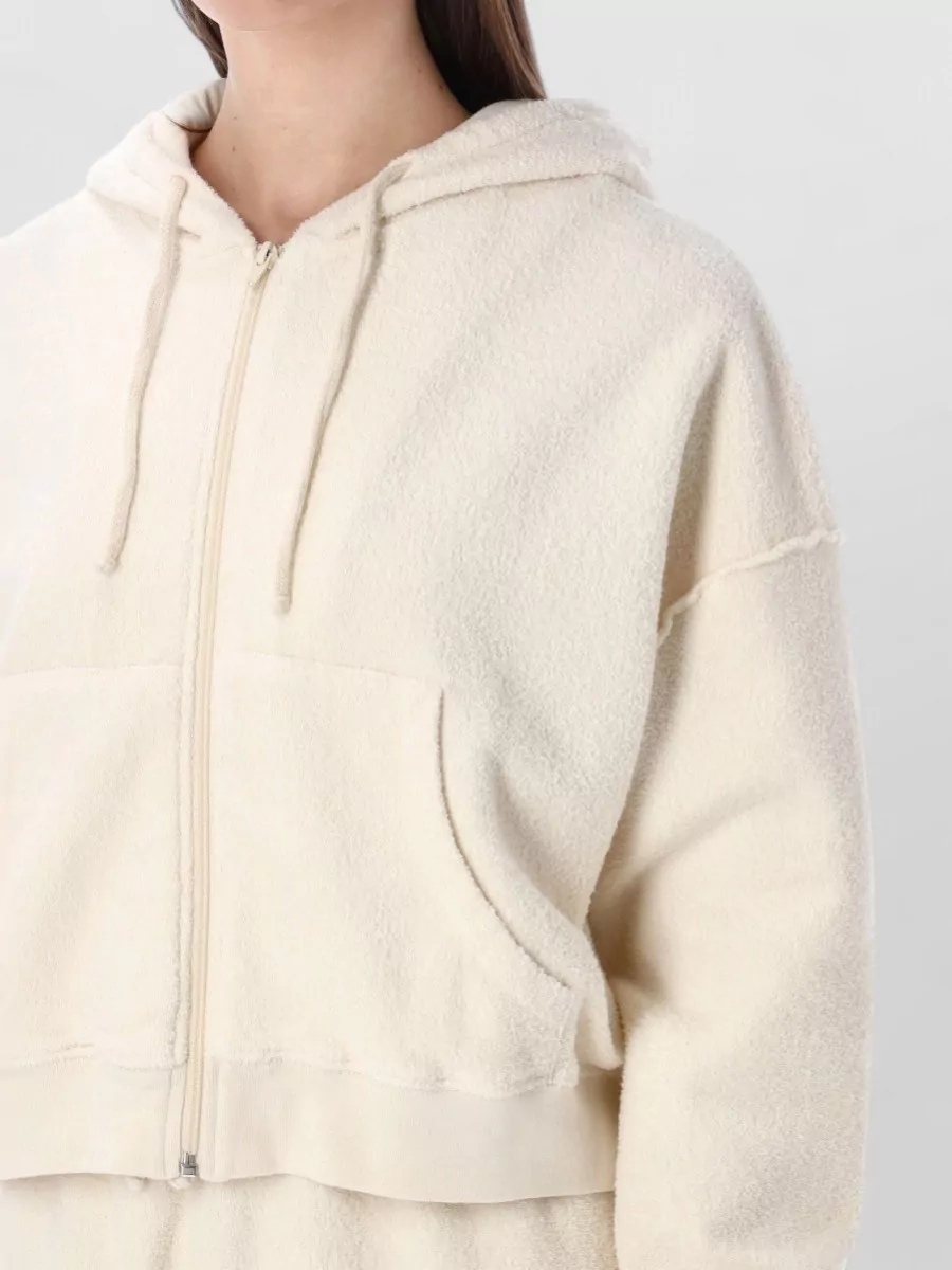 American Vintage Cotton Textured Zip Hoodie