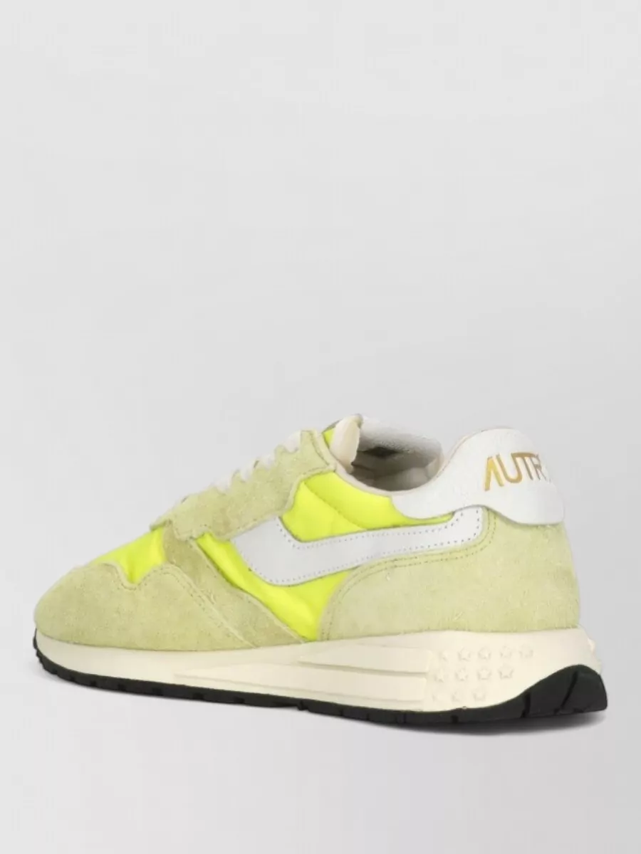 Autry leather and fabric low-top sneakers