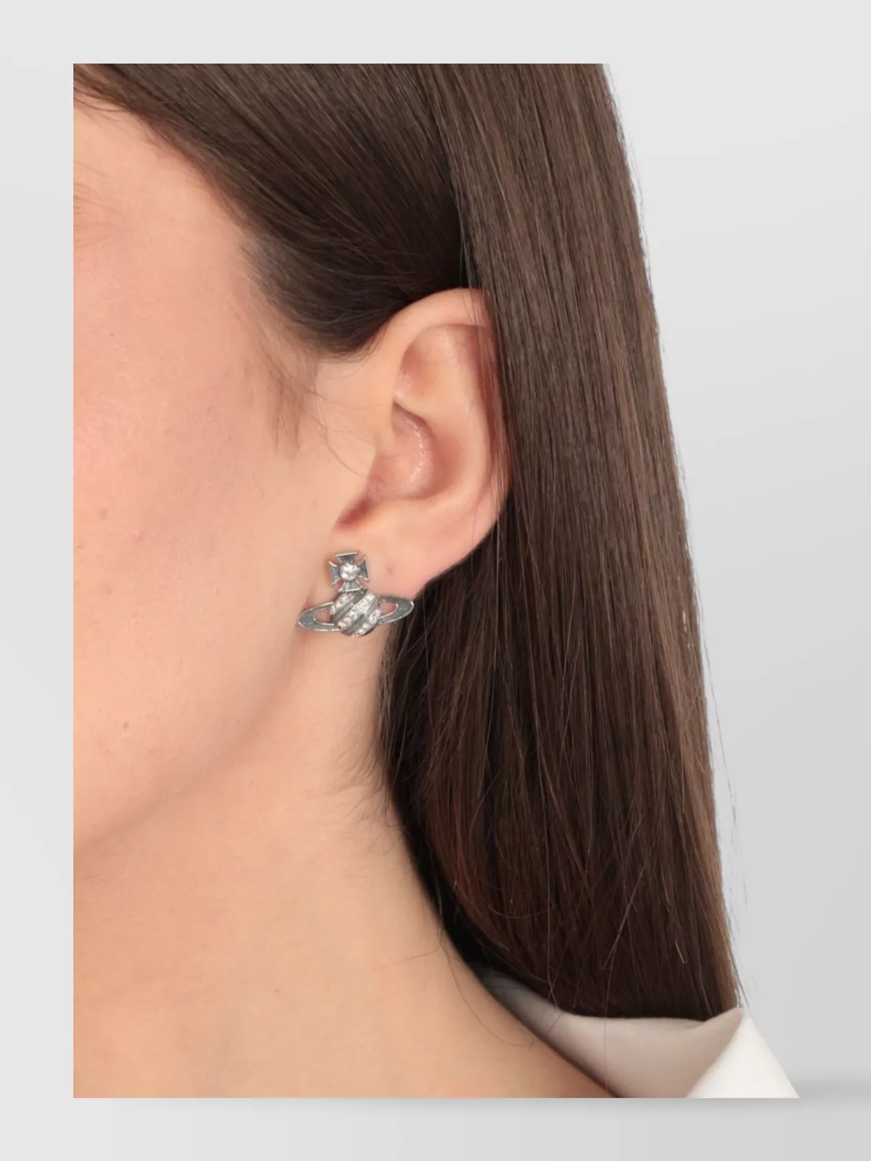 Vivienne Westwood Orb Shape Crystal Stud Earrings