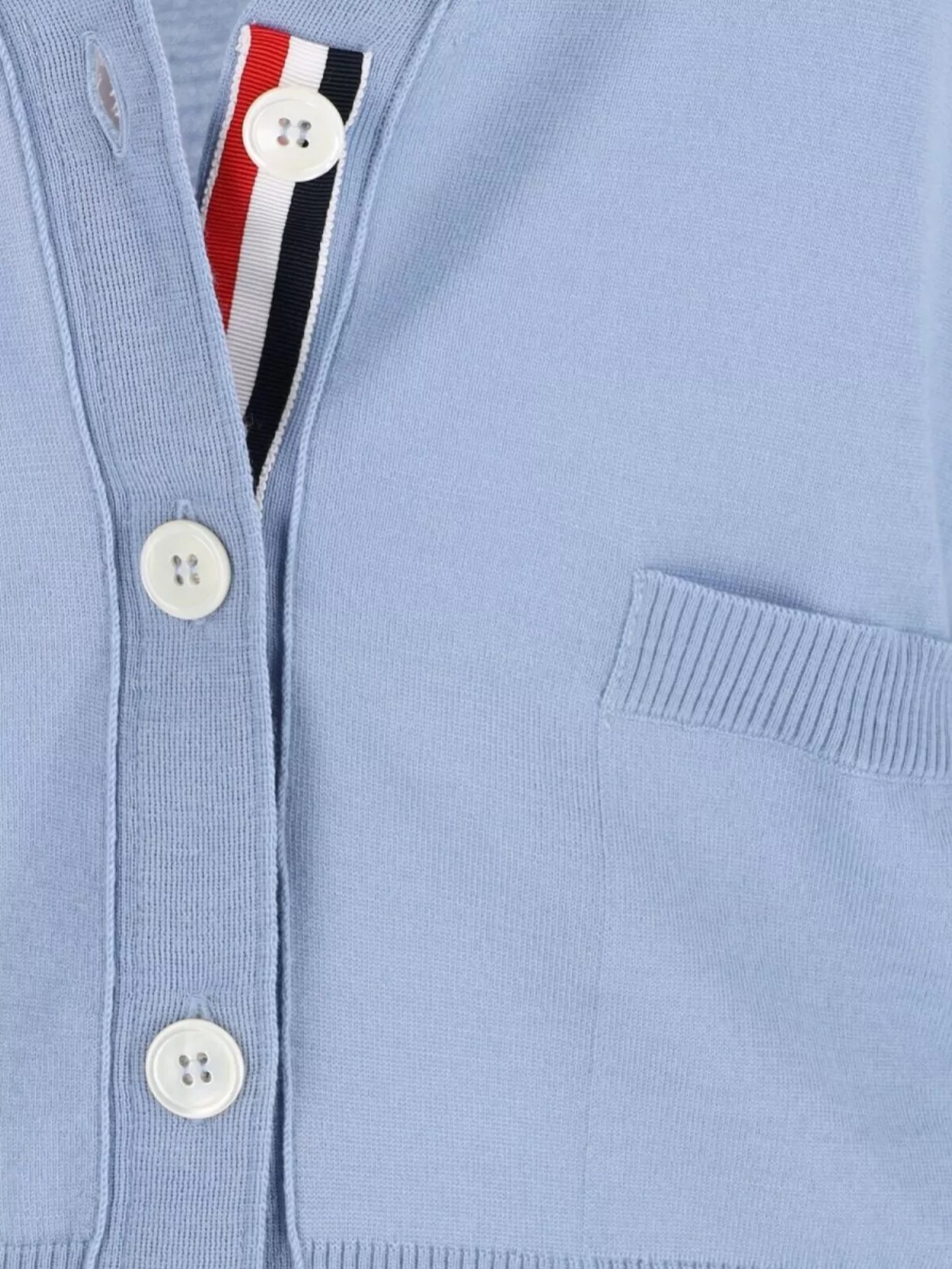 Thom Browne Knitwear With V-Neckline And Striped Sleeves