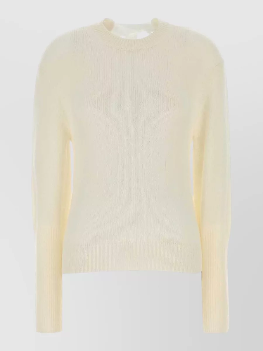 Lanvin cashmere fine-knit bow-detail sweater
