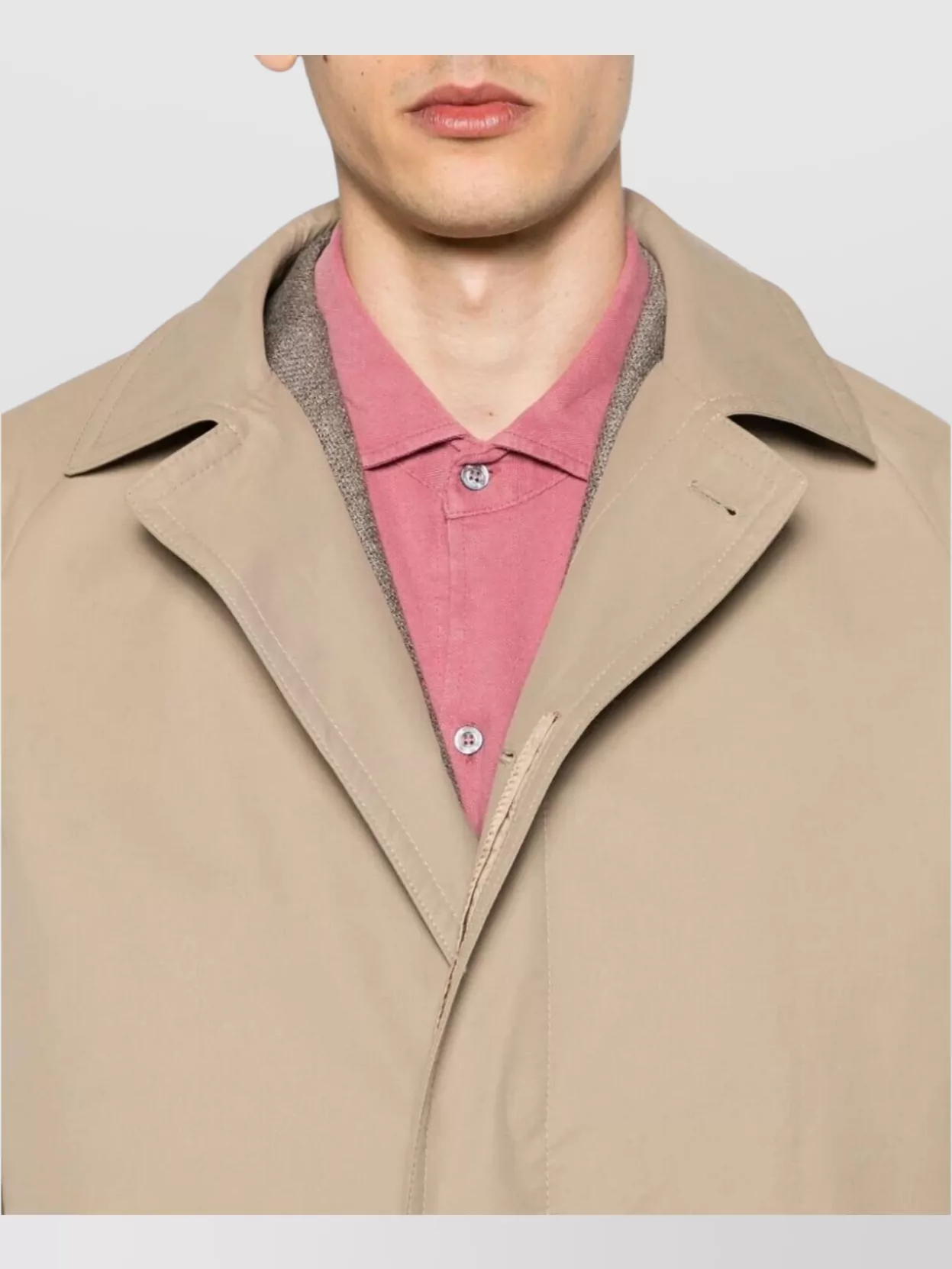 Tagliatore Long Length Trench Coat With Side Pockets